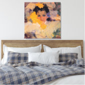 Joaquin Sorolla - Mädchen mit Blume Leinwanddruck (Insitu (Schlafzimmer))