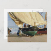 Joaquin Sorolla - Pescadores. Barcas varadas Postkarte (Vorne/Hinten)