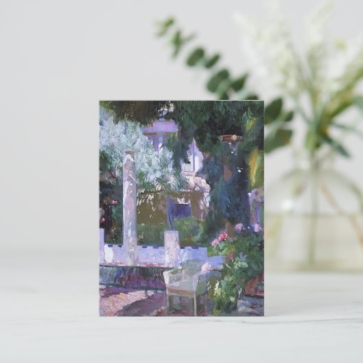 Joaquín Sorolla - Rose Bush im Sorolla House Postkarte (Stehend Vorderseite)