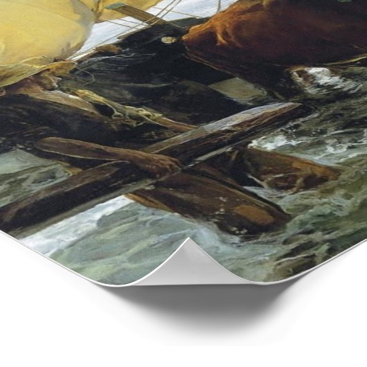 Joaquín Sorolla - Rückkehr aus der Fischerei Poster (Ecke)