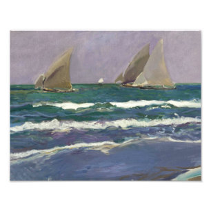 Joaquin Sorolla - Schiffs-Segel im Meer Fotodruck