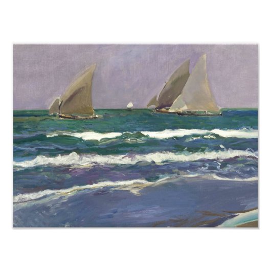 Joaquin Sorolla - Segel im Meer Fotodruck (Vorne)