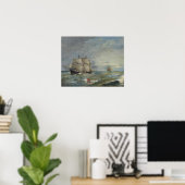 Joaquin Sorolla - Segelboote im Meer Poster (Heimbüro)