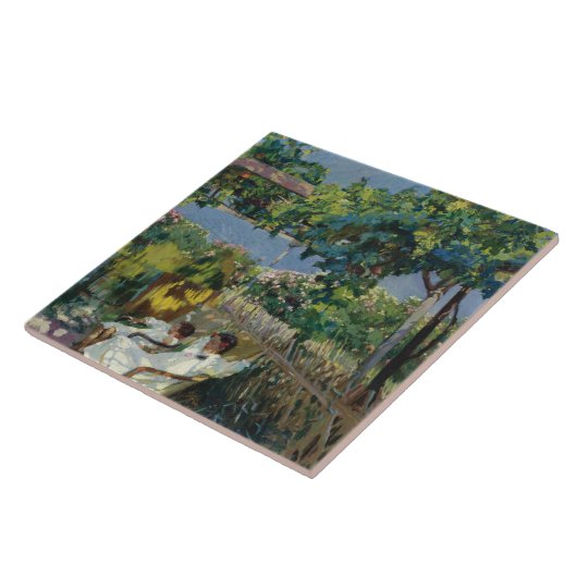 Joaquin Sorolla - Siesta im Garten Fliese (Seite)