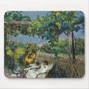 Joaquin Sorolla - Siesta im Garten Mousepad