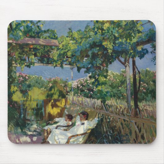 Joaquin Sorolla - Siesta im Garten Mousepad (Vorne)