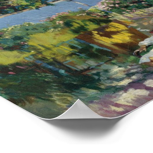 Joaquin Sorolla - Siesta im Garten Poster (Ecke)