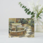 Joaquin Sorolla - Springbrunnen im Hof Postkarte (Stehend Vorderseite)