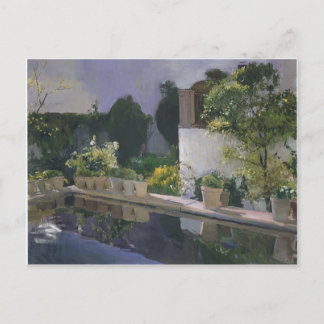 Joaquín Sorolla - Stausee im Alcazin Sevilla Postkarte