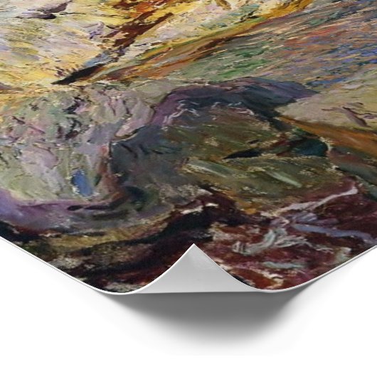 Joaquín Sorolla- Steine und weißes Boot, Javea Poster (Ecke)