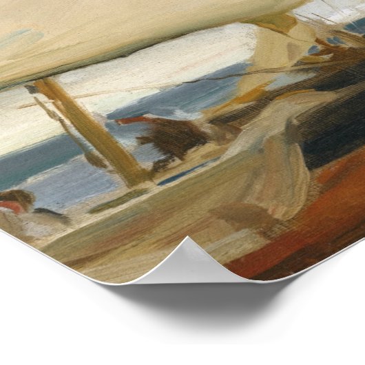 Joaquin Sorolla - Strand von Valencia Poster (Ecke)