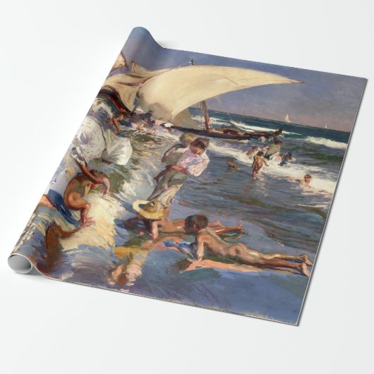 Joaquin Sorolla - Valencia Beach by Morning Light Geschenkpapier (Ungerollt)