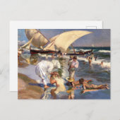Joaquin Sorolla - Valencia Beach by Morning Light Postkarte (Vorne/Hinten)