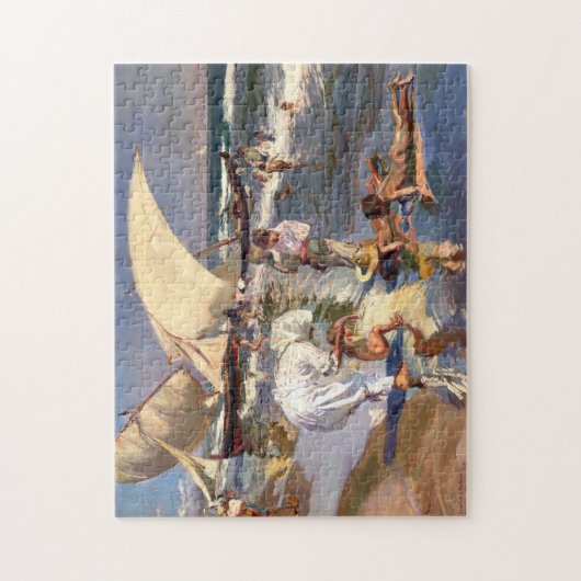 Joaquin Sorolla - Valencia Beach by Morning Light Puzzle (Vertikal)