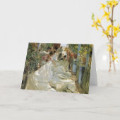 Joaquín Sorolla-, welches das Segel ausbessert Karte (Gelbe Blume)