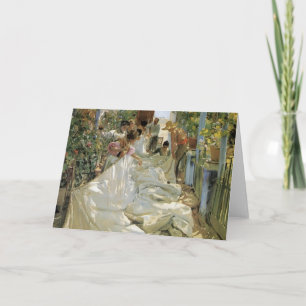 Joaquín Sorolla-, welches das Segel ausbessert Karte