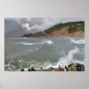 Joaquin Sorolla - Wellenbrecher, San Sebastian Poster