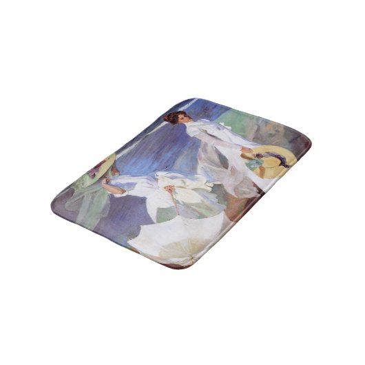 Joaquin Sorolla Women Walking Beach Badematte (Schrägansicht)