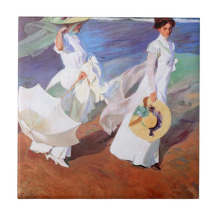 Joaquin Sorolla Women Walking Beach Fliese