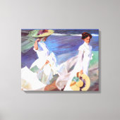 Joaquin Sorolla Women Walking Beach Leinwanddruck (Vorderseite)