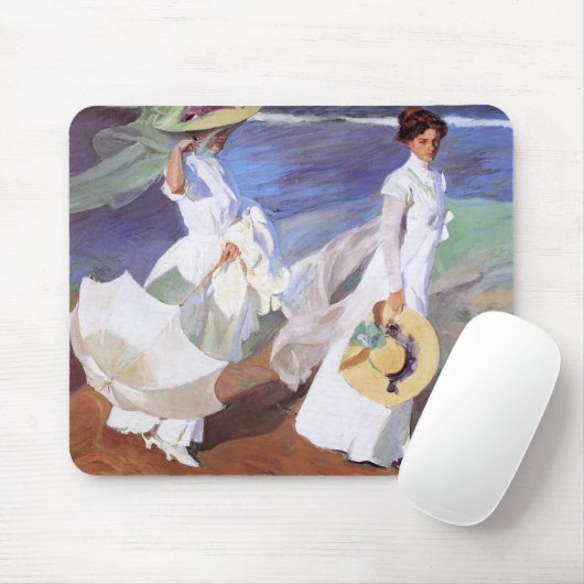 Joaquin Sorolla Women Walking Beach Mousepad (Mit Mouse)