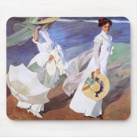 Joaquin Sorolla Women Walking Beach Mousepad (Vorne)