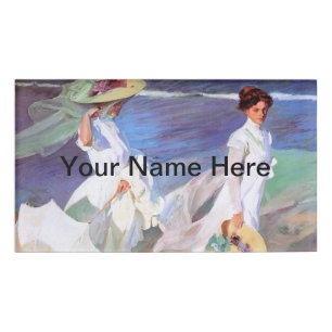 Joaquin Sorolla Women Walking Beach Namenschild