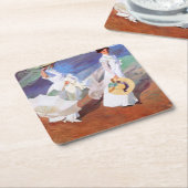 Joaquin Sorolla Women Walking Beach Rechteckiger Pappuntersetzer (angewinkelt)