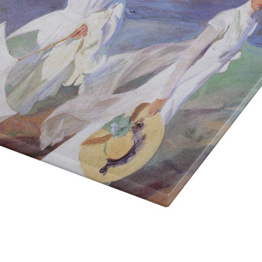 Joaquin Sorolla Women Walking Beach Schneidebrett (Ecke)