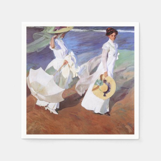 Joaquin Sorolla Women Walking Beach Serviette (Vorderseite)
