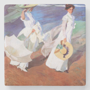 Joaquin Sorolla Women Walking Beach Steinuntersetzer