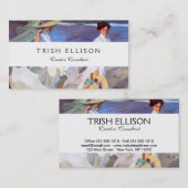 Joaquin Sorolla Women Walking Beach Visitenkarte (Vorne/Hinten)