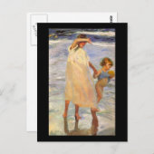 Joaquín Sorolla y Bastida 2 Schwestern Postkarte (Vorne/Hinten)