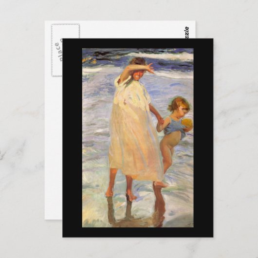 Joaquín Sorolla y Bastida 2 Schwestern Postkarte (Vorne/Hinten)