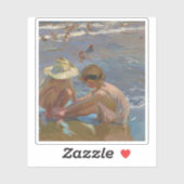 Joaquín Sorolla y Bastida - Der verwundete Fuß Aufkleber (Blatt)