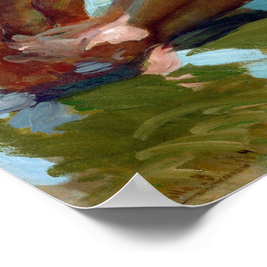 Joaquín Sorolla y Bastida Der verwundete Fuß Poster (Ecke)