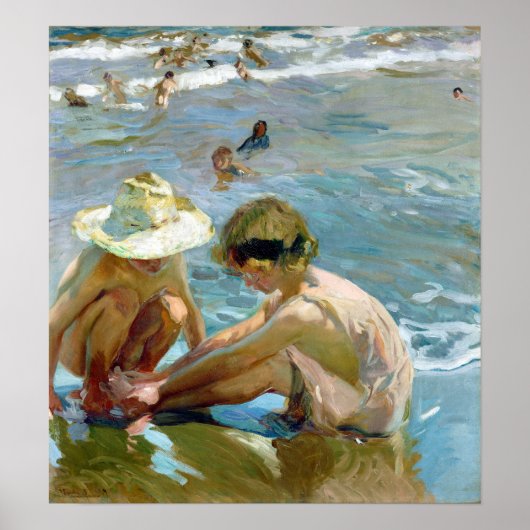 Joaquín Sorolla y Bastida Der verwundete Fuß Poster (Vorne)