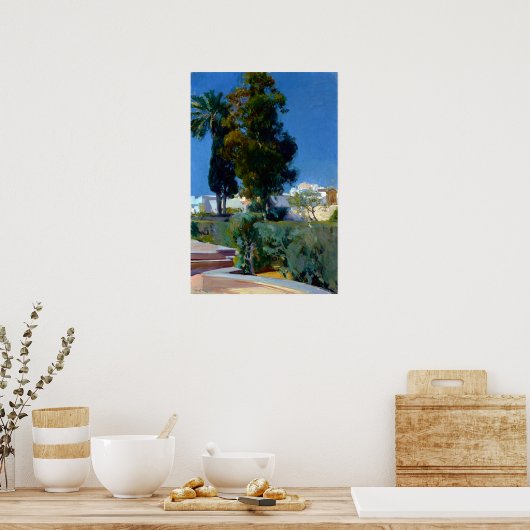 Joaquin Sorolla y Bastida Ecke Garten Poster (Küche)