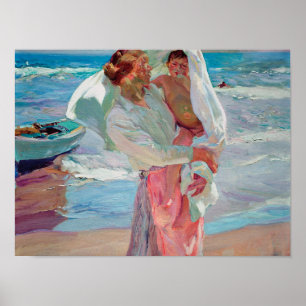 Joaquin Sorolla Y Bastida - Nach dem Baden Poster