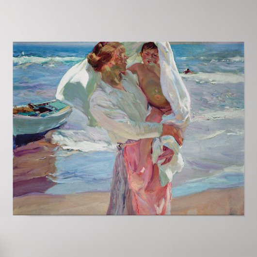 Joaquin Sorolla Y Bastida - Nach dem Baden Poster (Vorne)