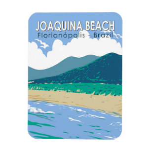 Joaquina Strand Brasilien Reise Kunst Vintage Magnet