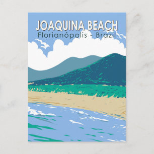 Joaquina Strand Brasilien Reise Kunst Vintage Postkarte