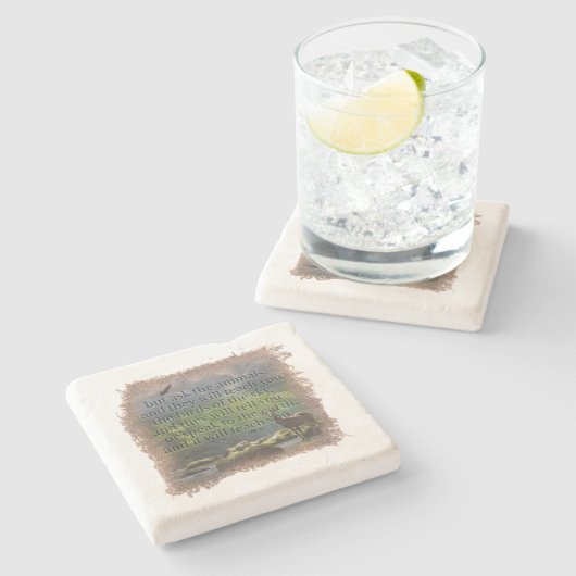 JOB 12:7 - Coaster Steinuntersetzer (Seitenansicht)