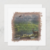 JOB 12:7 - Personalized Notecard Mitteilungskarte (Vorne/Hinten)