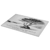 JOB 14:7 Glasschneidebrett Schneidebrett (Ecke)