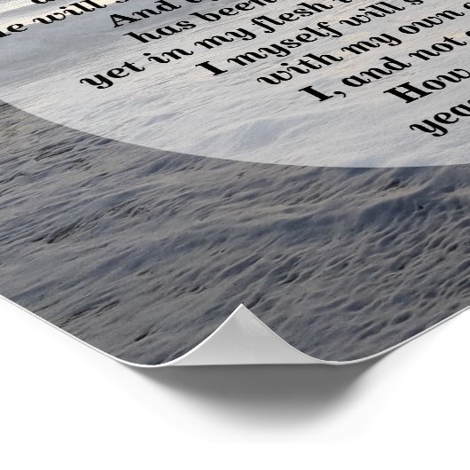 Job 19:25-27 Mein Erlöser lebt! Poster (Ecke)