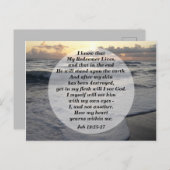 Job 19:25-27 Mein Erlöser lebt! Poster Postkarte (Vorne/Hinten)