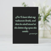 Job 19:25 KJV Bible Scripture Gruß Karte (Stehend Vorderseite)