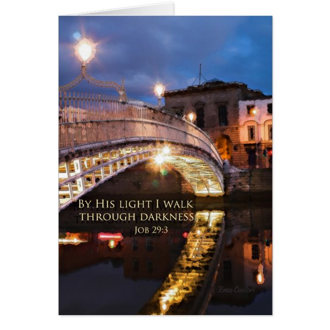 Job 29:3 Durch sein Licht gehe ich durch die Dunke (Vorne)