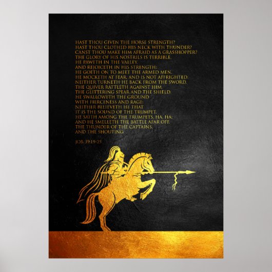 Job 39:19-25 Bibelverse Poster (Vorne)